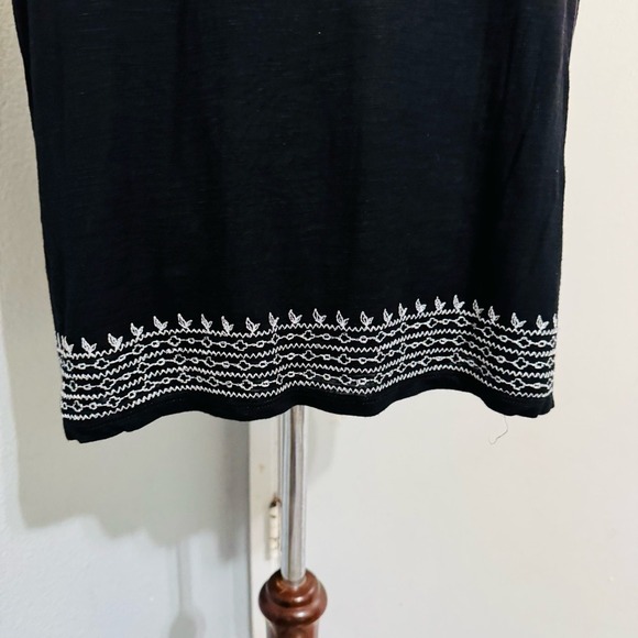 Rafaella Black Bohemian Embroidered Women's Relaxed Fit Lightweight Top Size XL‎ - Picture 12 of 17